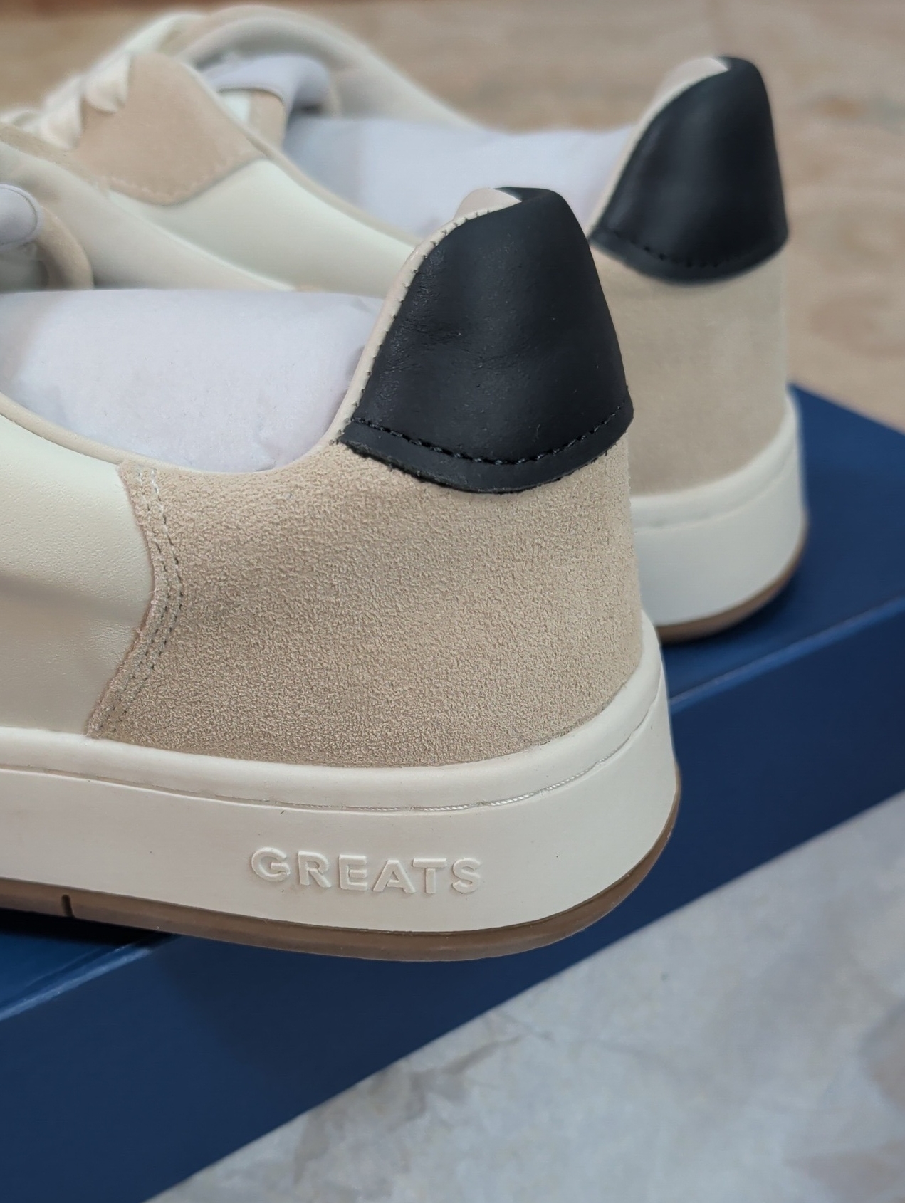 Greats Union Men's Casual White And Beige Leather Sneakers — image 4 of 8